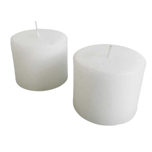 White Pillar Candle 7cm - Wedding and Party Hire